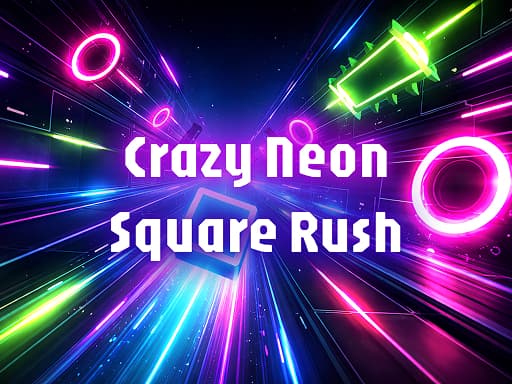 Crazy Neon Square Rush — free online game