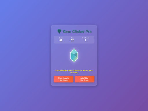 gem clicker pro — free online game