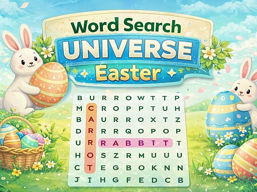 Word Search Universe Easter — free online game