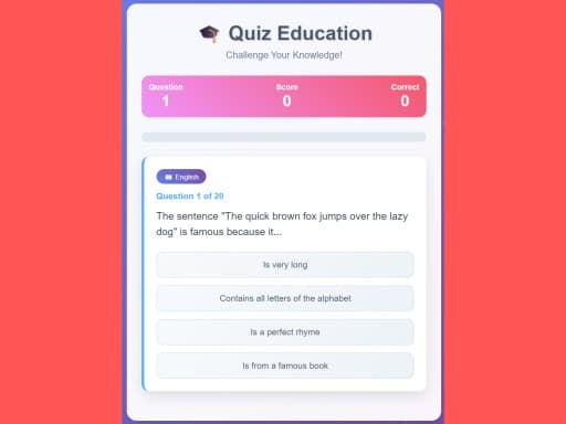 Quiz Education — free online game